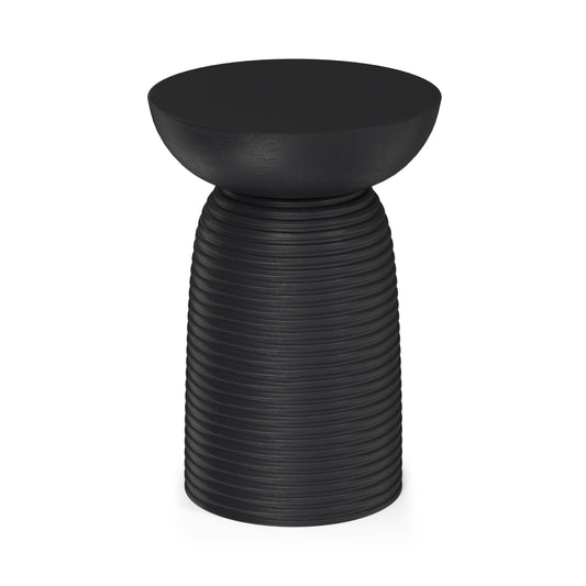 Black | Boyd 13 inch Ribbed Accent Table