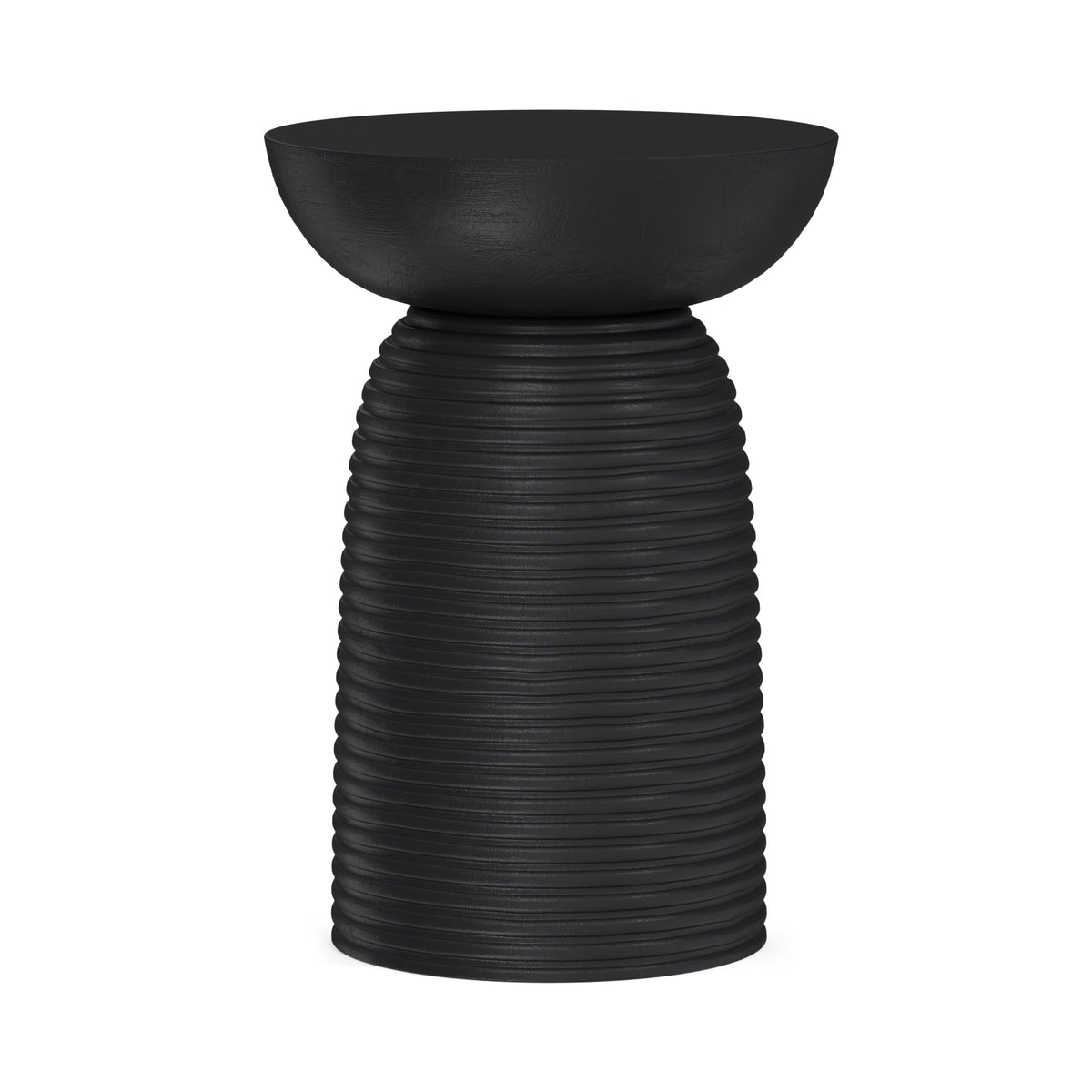 Black | Boyd 13 inch Ribbed Accent Table