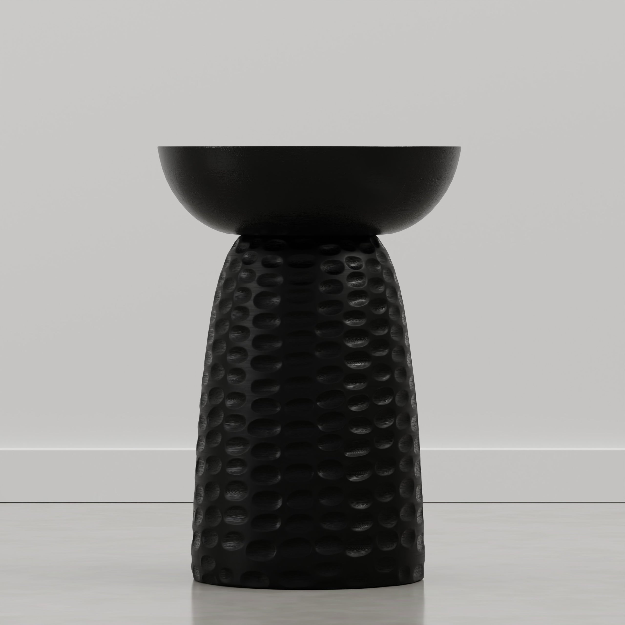 Raven Black | Boyd 13W Round Pedestal Dimple Accent Table