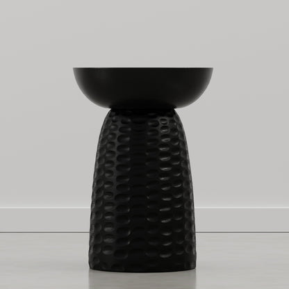 Raven Black | Boyd 13W Round Pedestal Dimple Accent Table