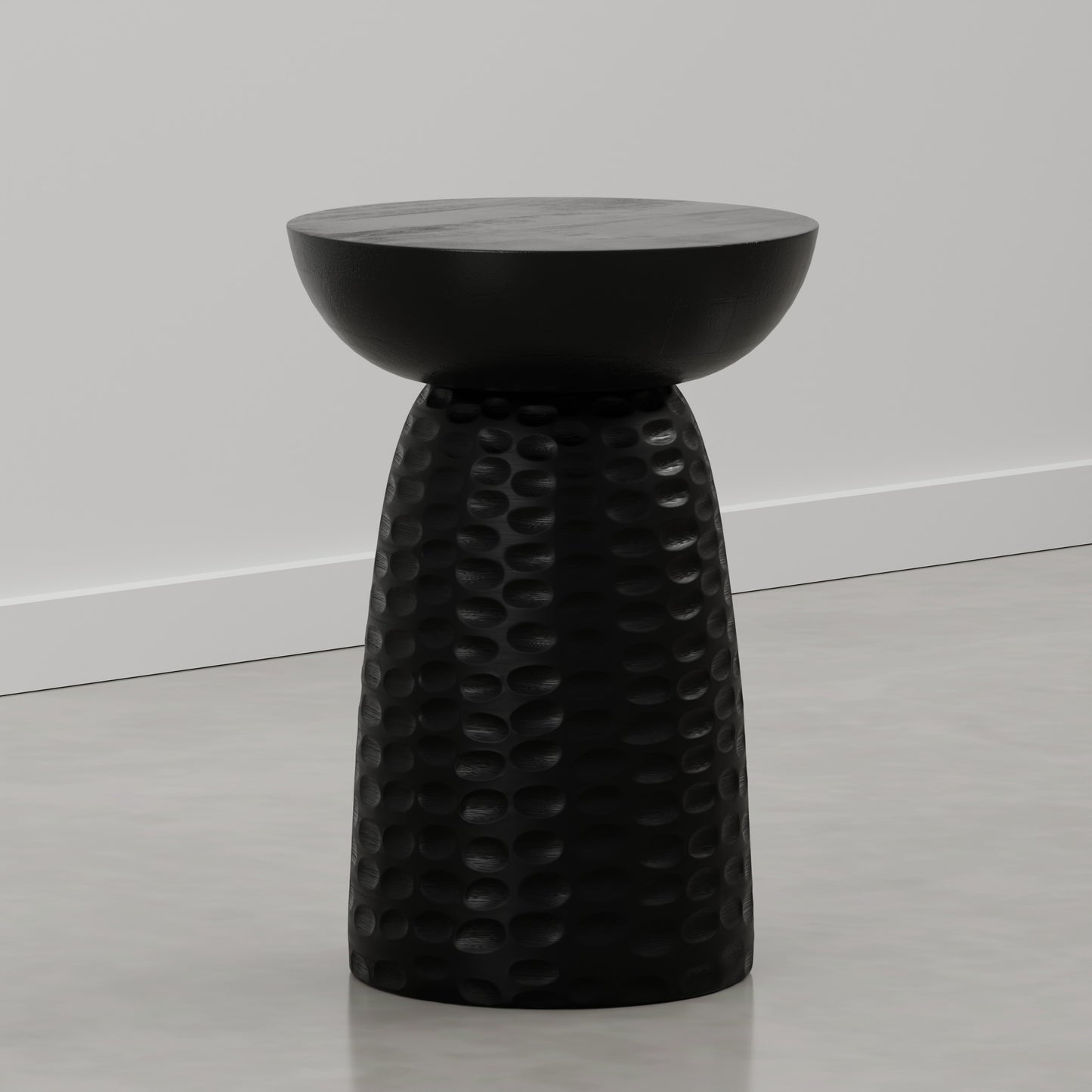 Raven Black | Boyd 13W Round Pedestal Dimple Accent Table