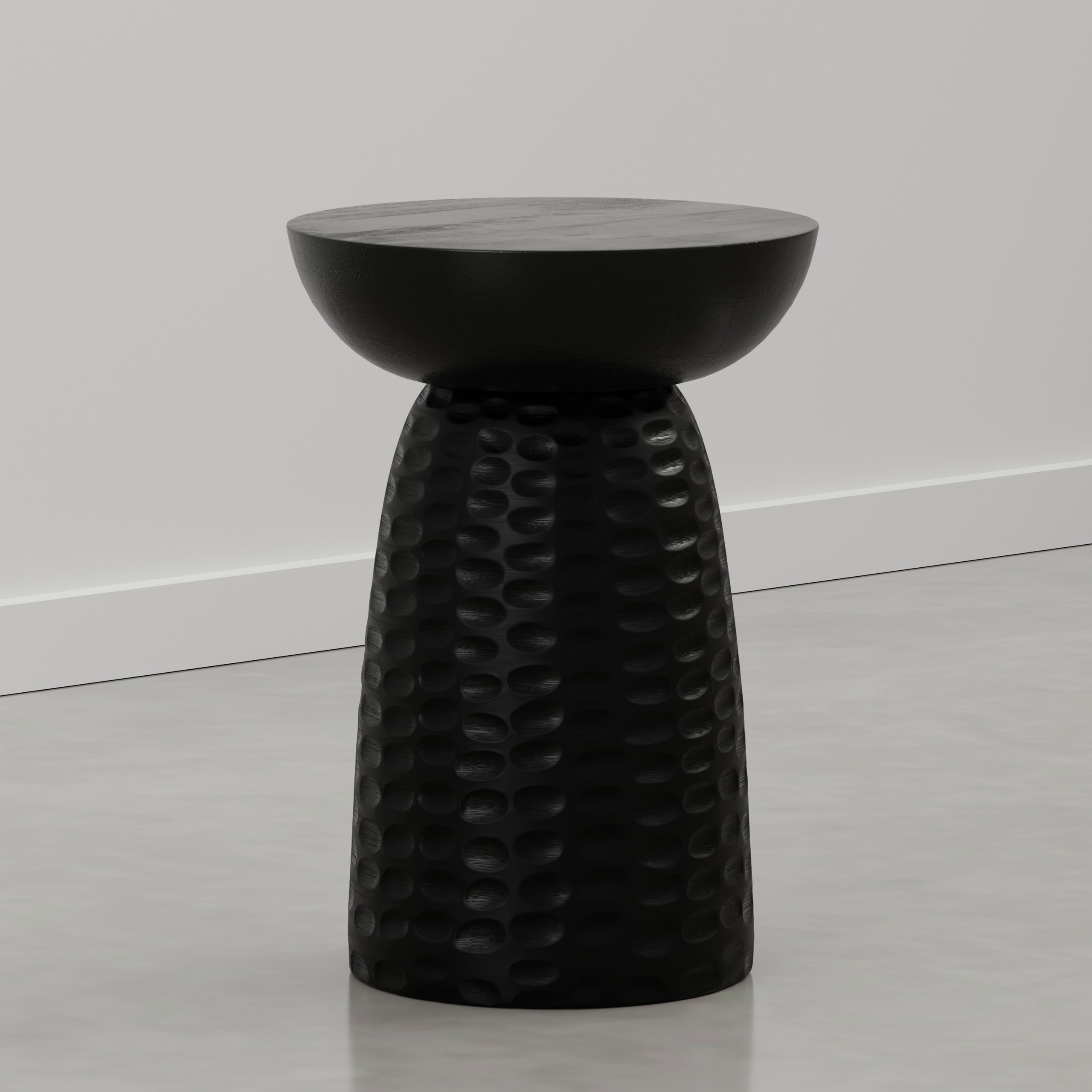 Raven Black | Boyd 13W Round Pedestal Dimple Accent Table