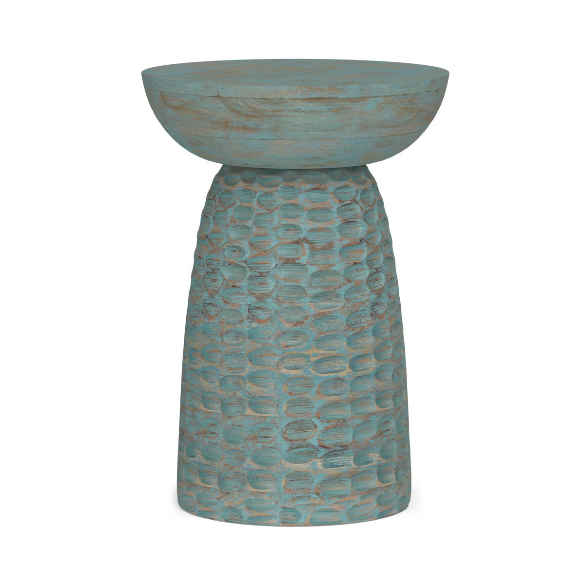 Teal Wash | Boyd 13 inch Accent Table in Mango