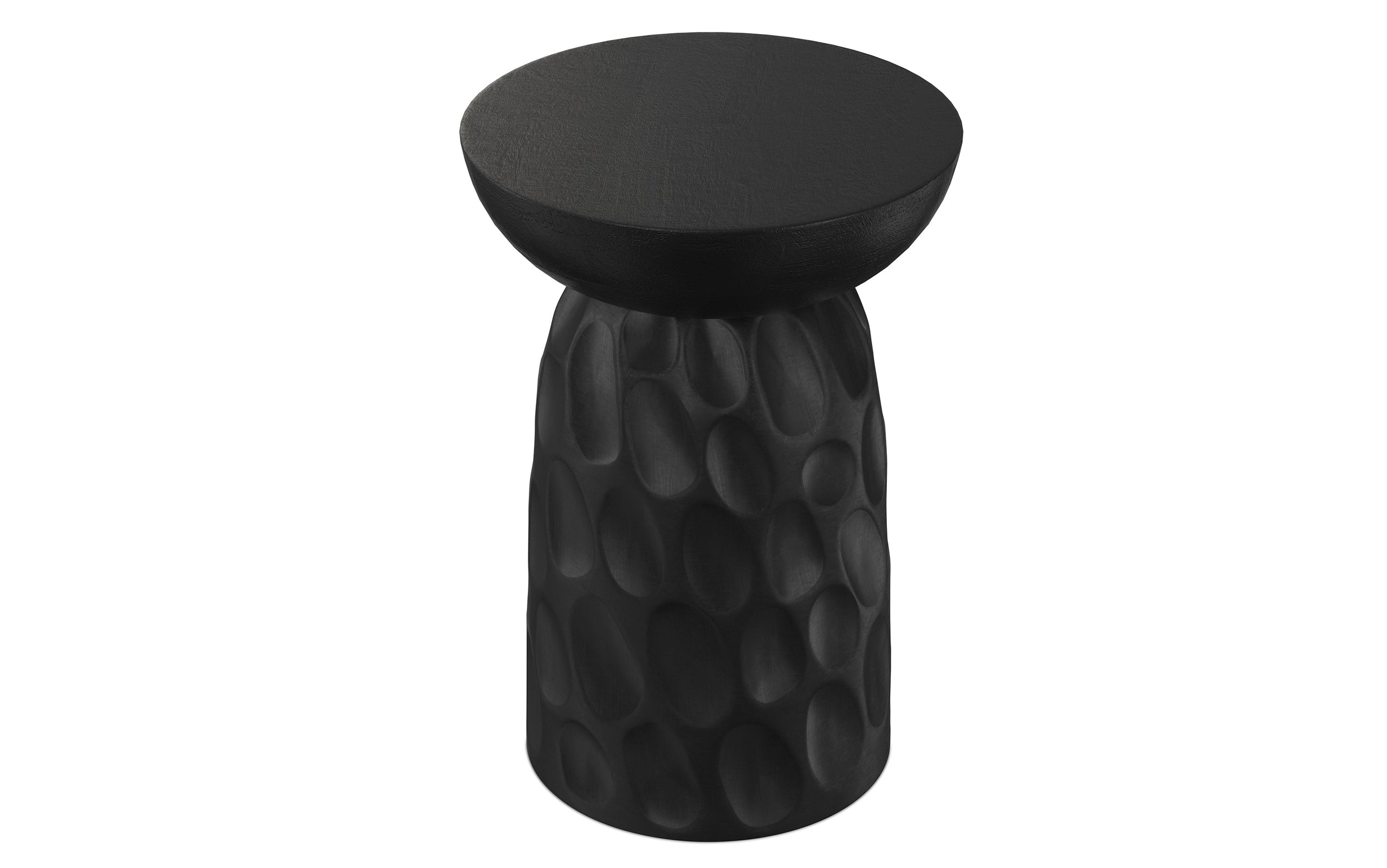Black | Boyd 13 inch V-Chisel Accent Table
