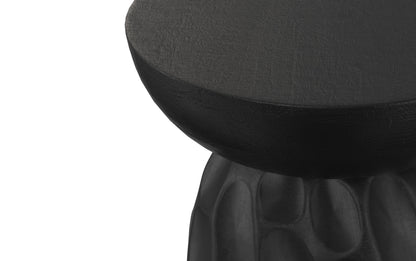 Black | Boyd 13 inch V-Chisel Accent Table