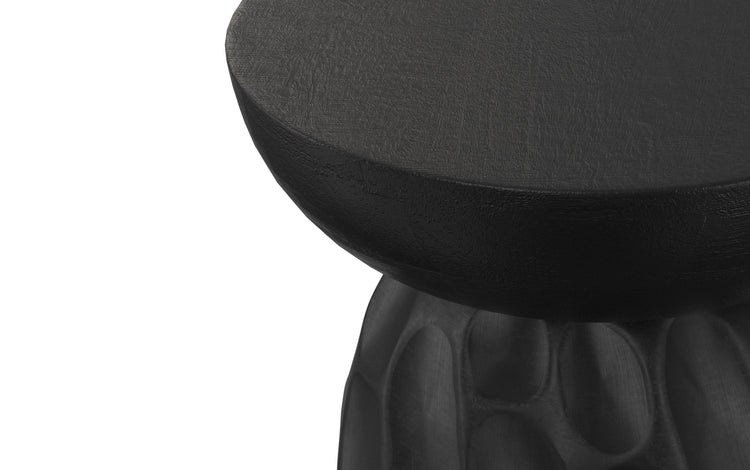 Black | Boyd 13 inch V-Chisel Accent Table