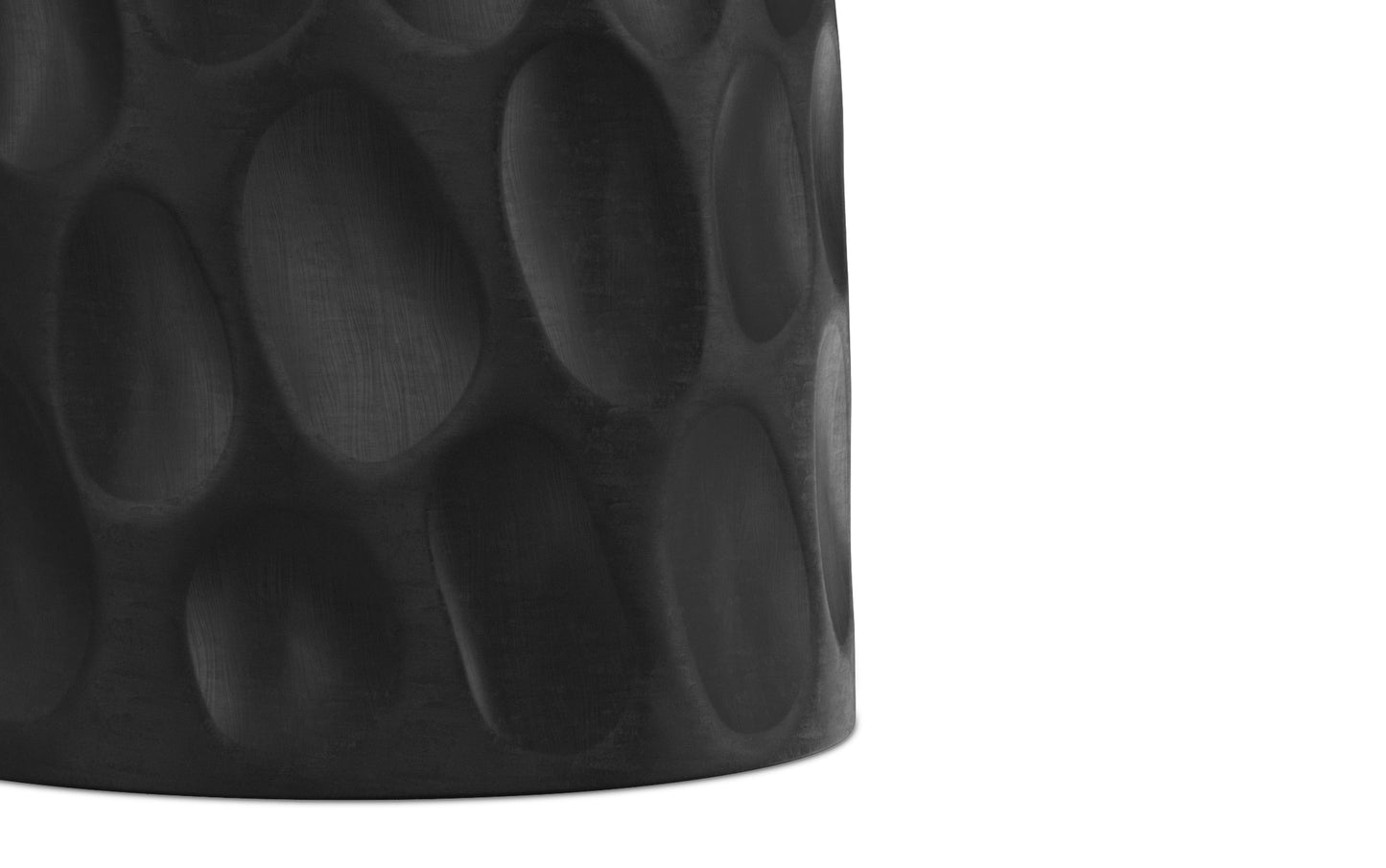 Black | Boyd 13 inch V-Chisel Accent Table