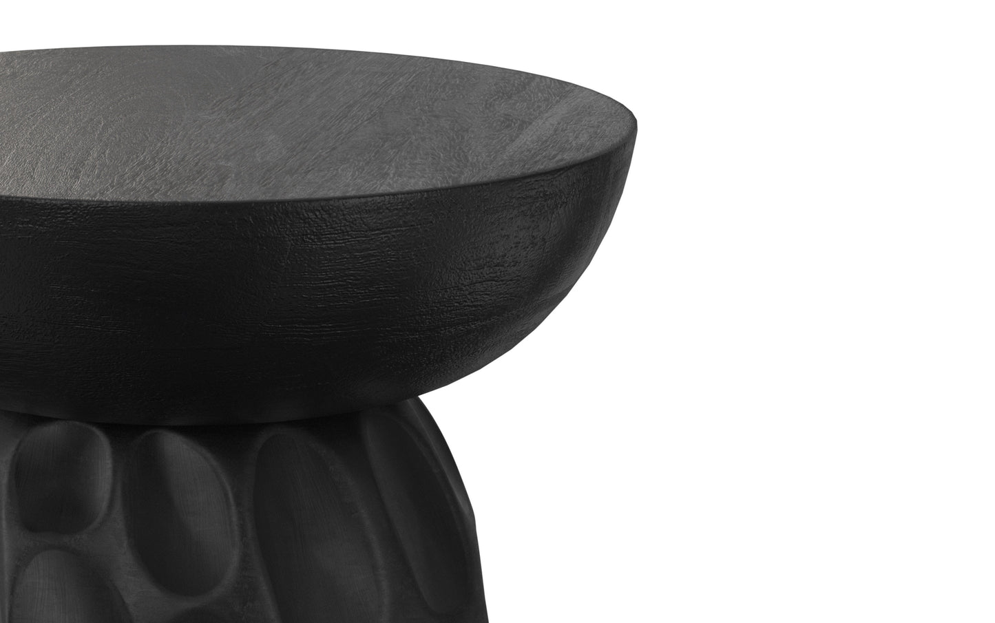 Black | Boyd 13 inch V-Chisel Accent Table
