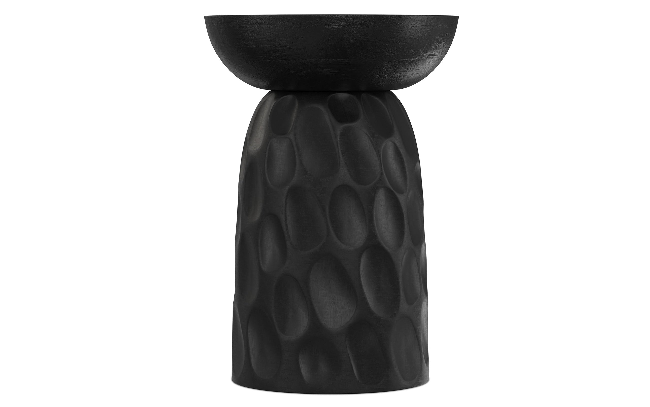 Black | Boyd 13 inch V-Chisel Accent Table