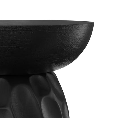 Black | Boyd 13 inch V-Chisel Accent Table
