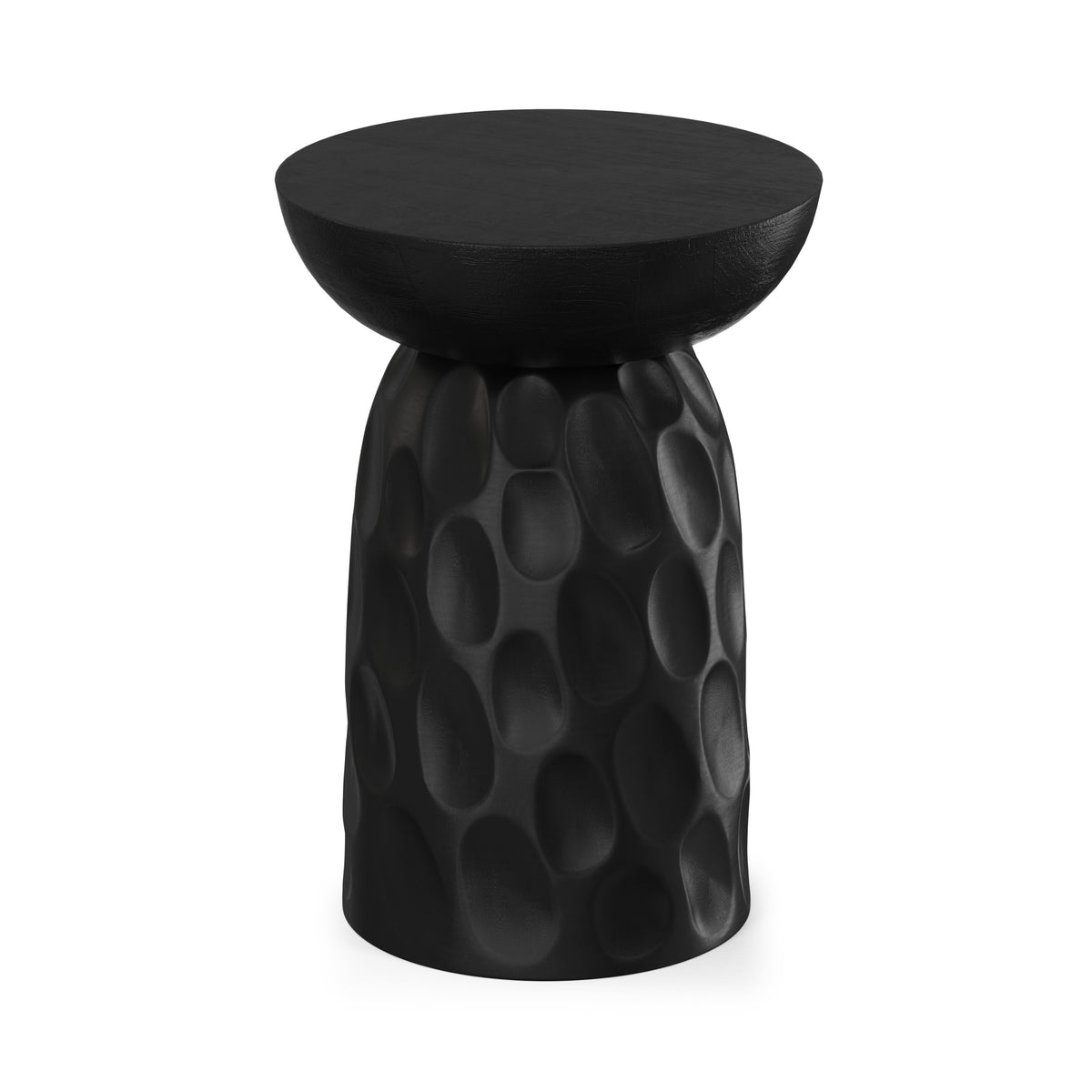 Black | Boyd 13 inch V-Chisel Accent Table