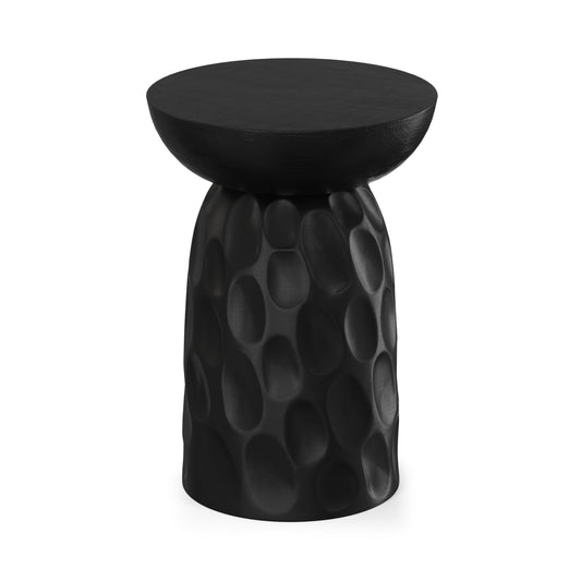 Black | Boyd 13 inch V-Chisel Accent Table