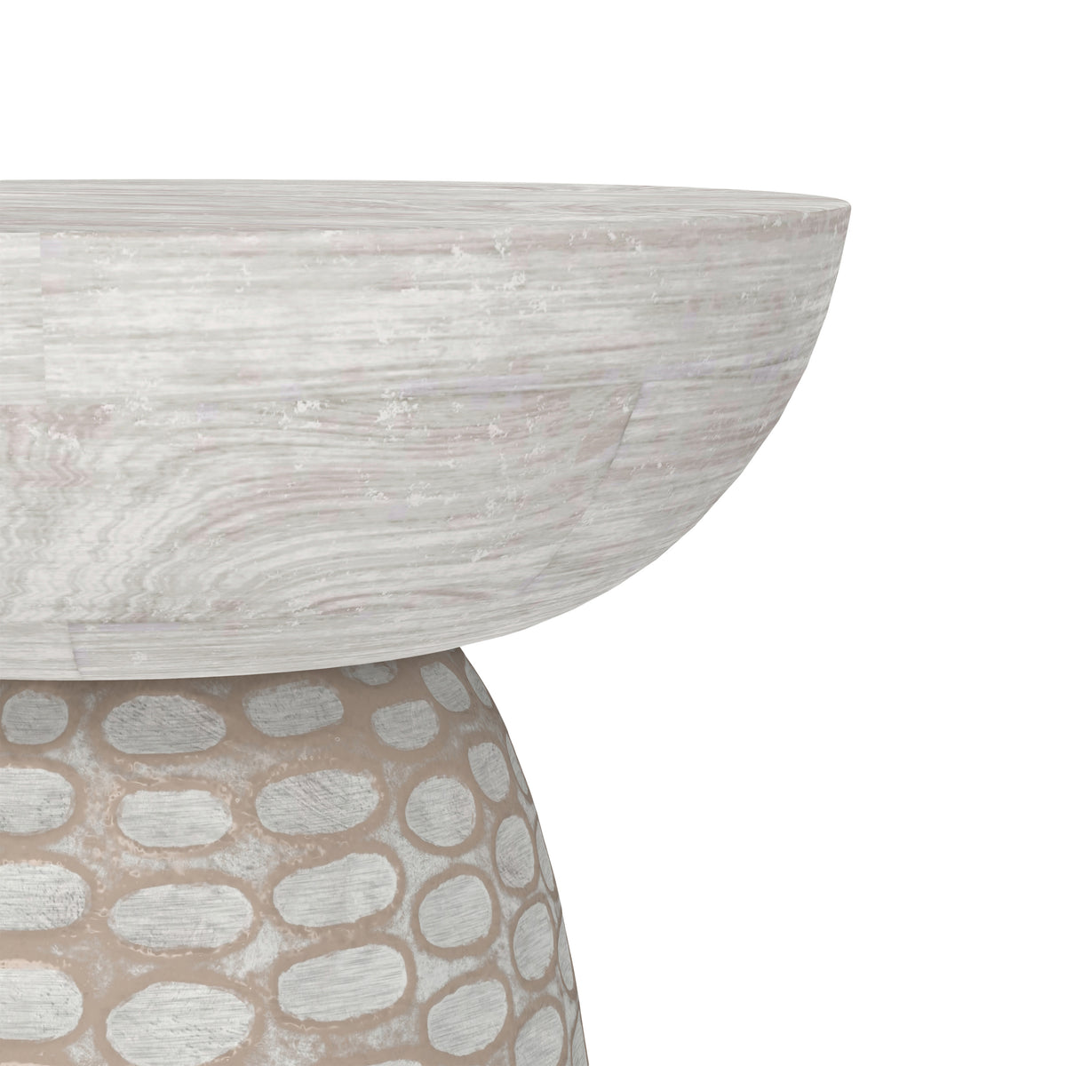 White Wash | Boyd 13 inch Accent Table in Mango