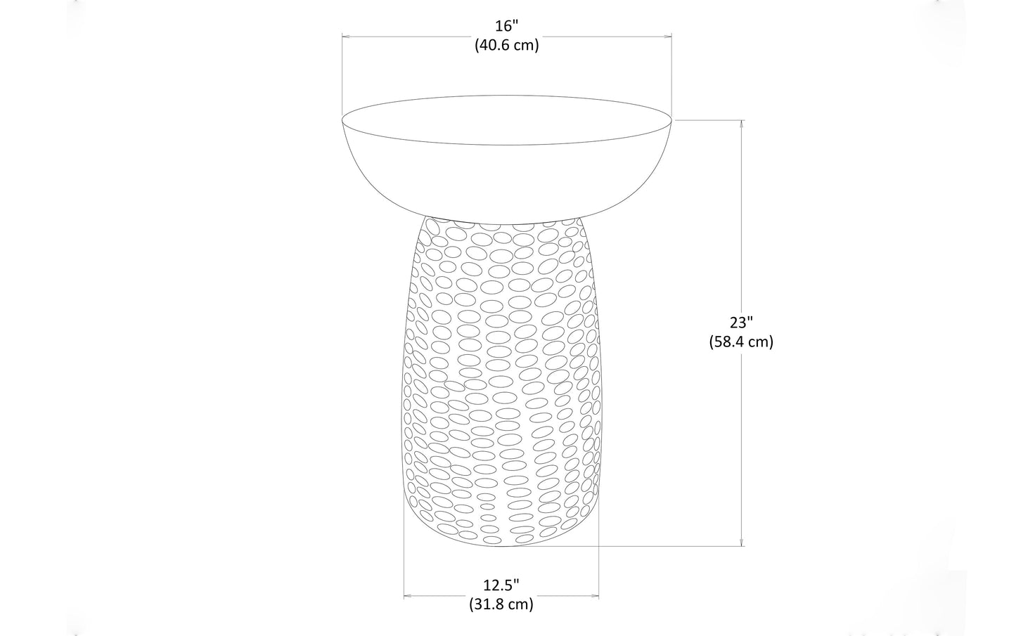 Warm Dark Brown 16 inch | Boyd 16 inch Accent Table
