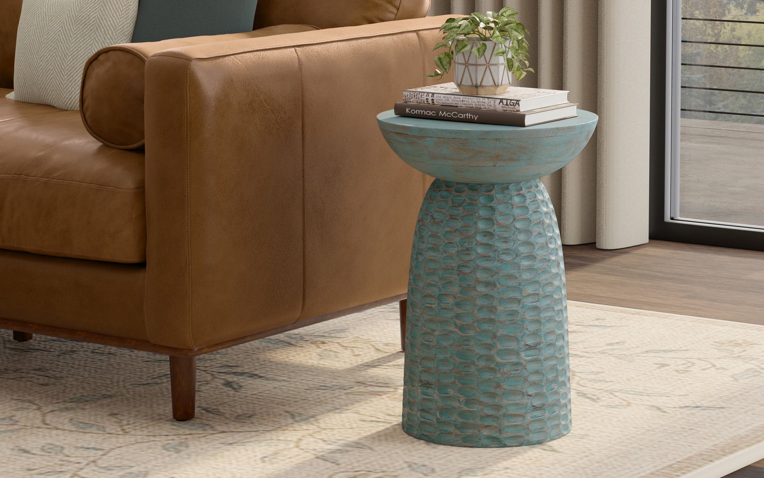Teal Wash 16 inch | Boyd 16 inch Accent Table