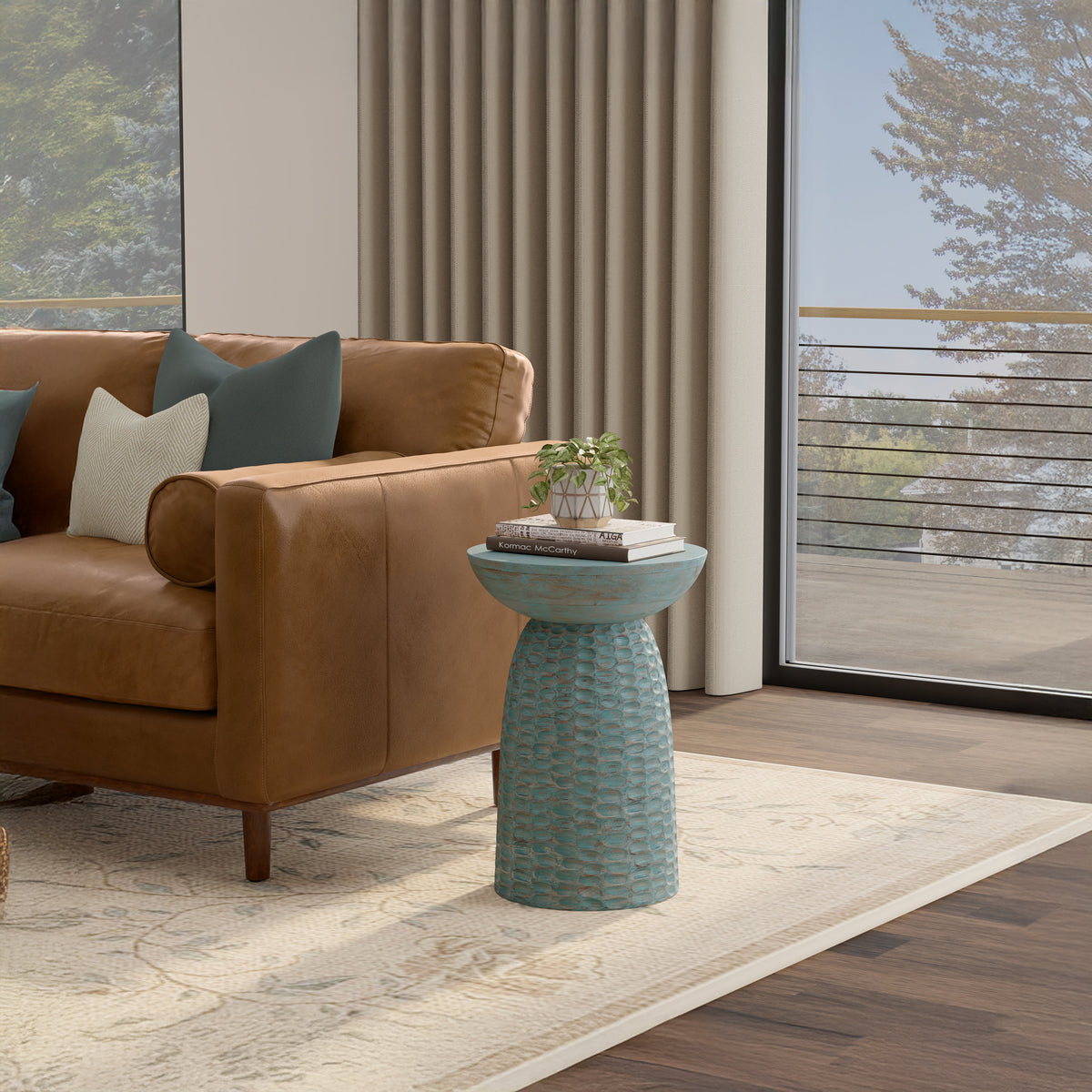Teal Wash 16 inch | Boyd 16 inch Accent Table