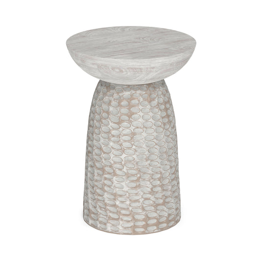 White Wash 16 inch | Boyd 16 inch Accent Table