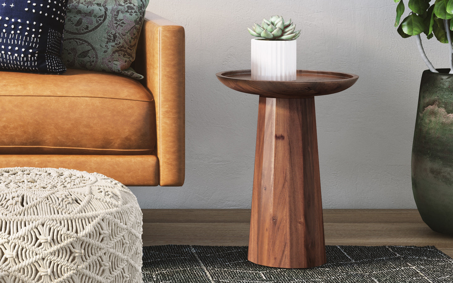 Light Cognac | Dayton Wooden Accent Table