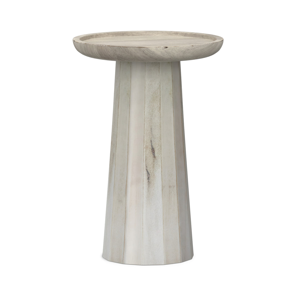 White Wash | Dayton Wooden Accent Table in Mango