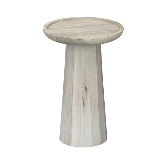 White Wash | Dayton Wooden Accent Table in Mango