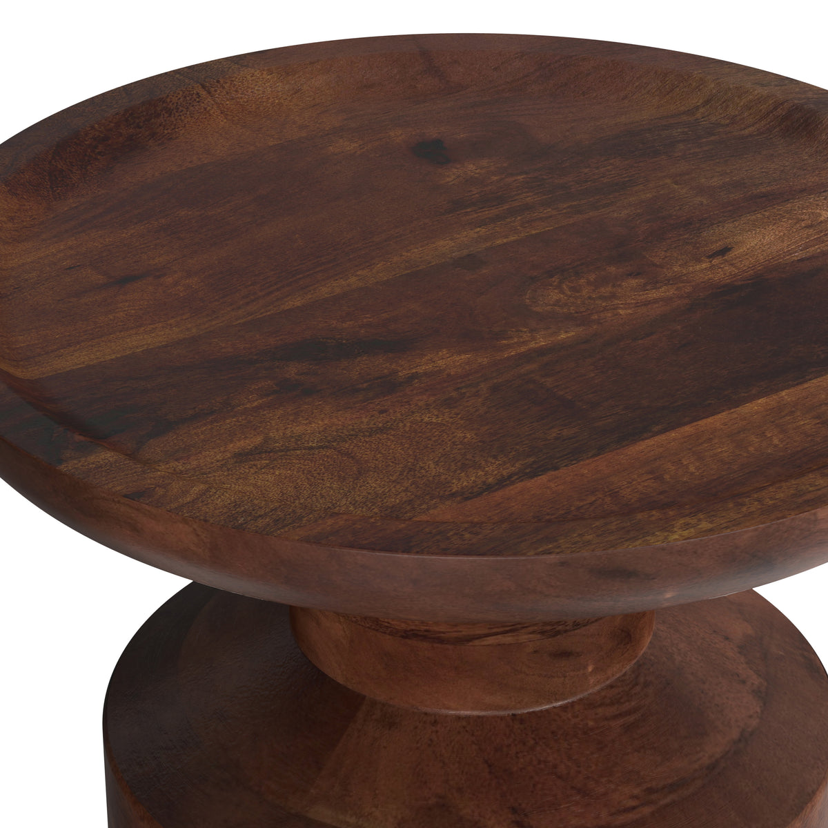 Warm Dark Brown | Haynes Wooden Accent Table in Mango