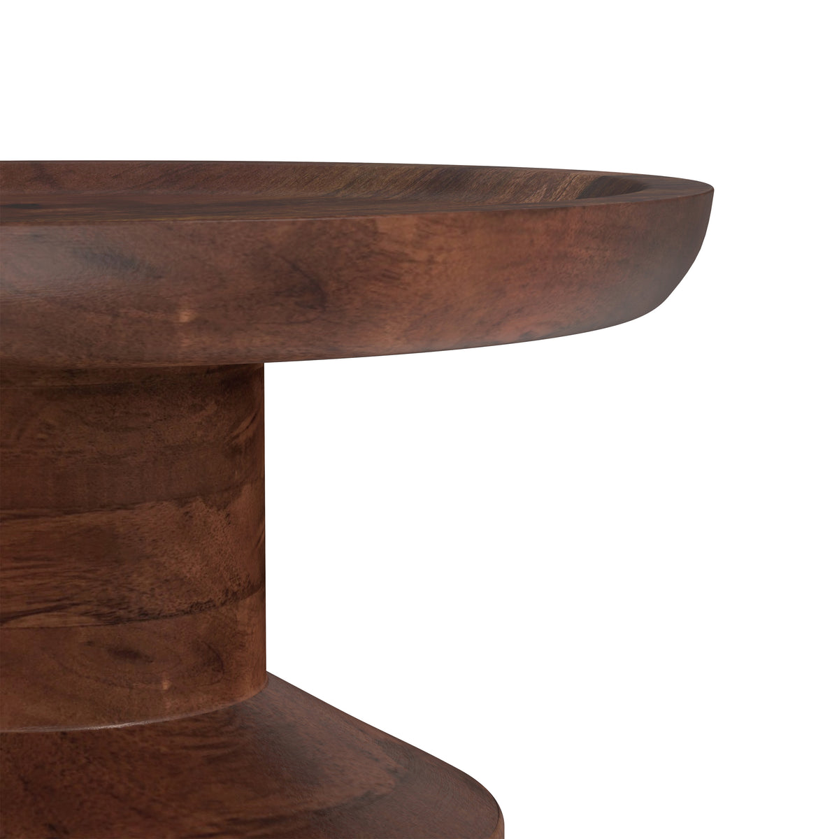 Warm Dark Brown | Haynes Wooden Accent Table in Mango