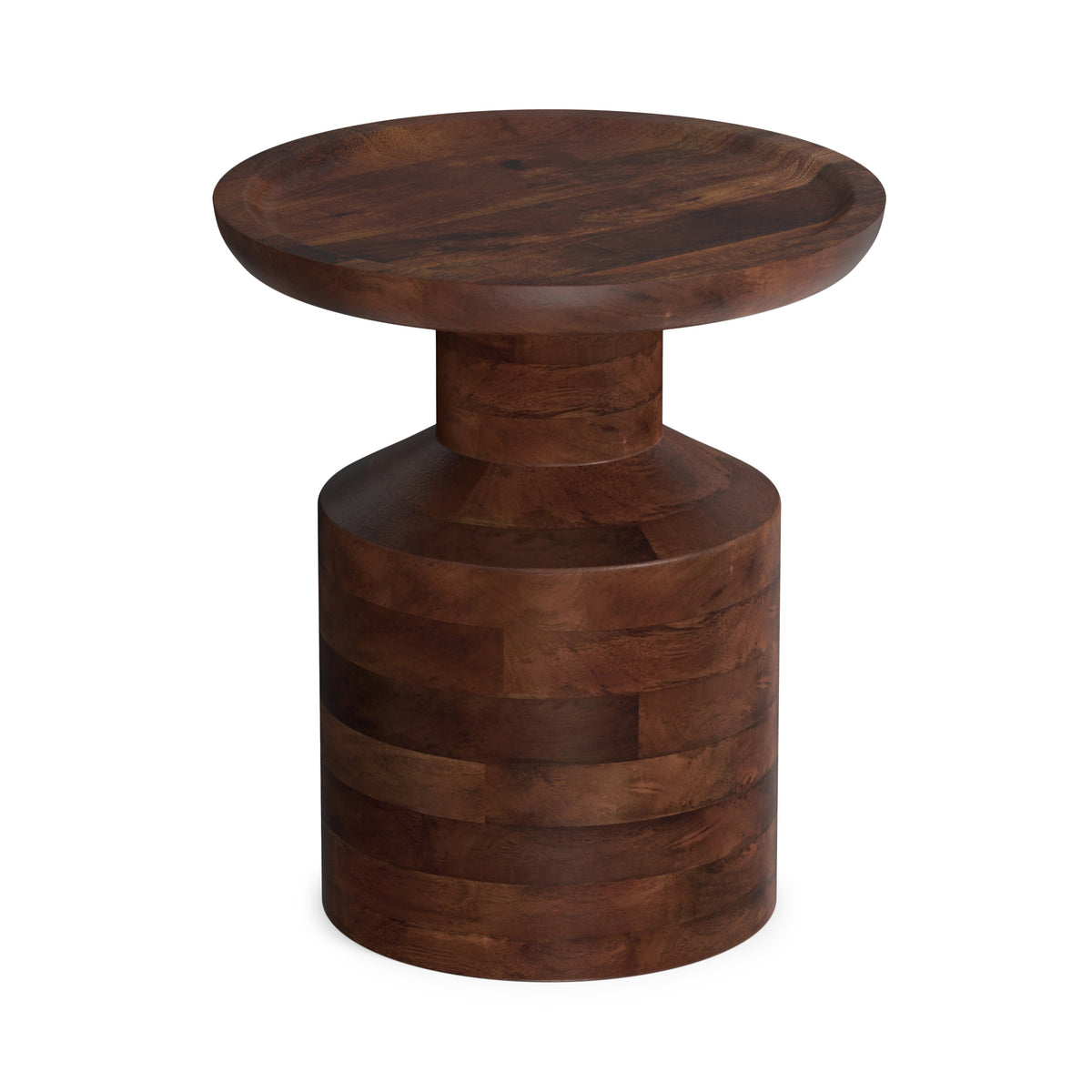 Warm Dark Brown | Haynes Wooden Accent Table in Mango