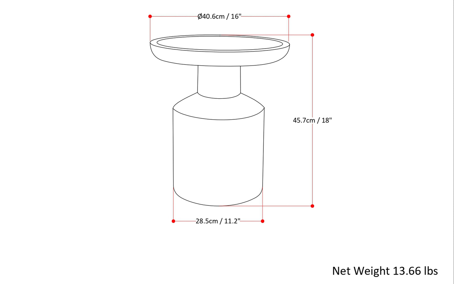 Warm Dark Brown | Haynes End Table