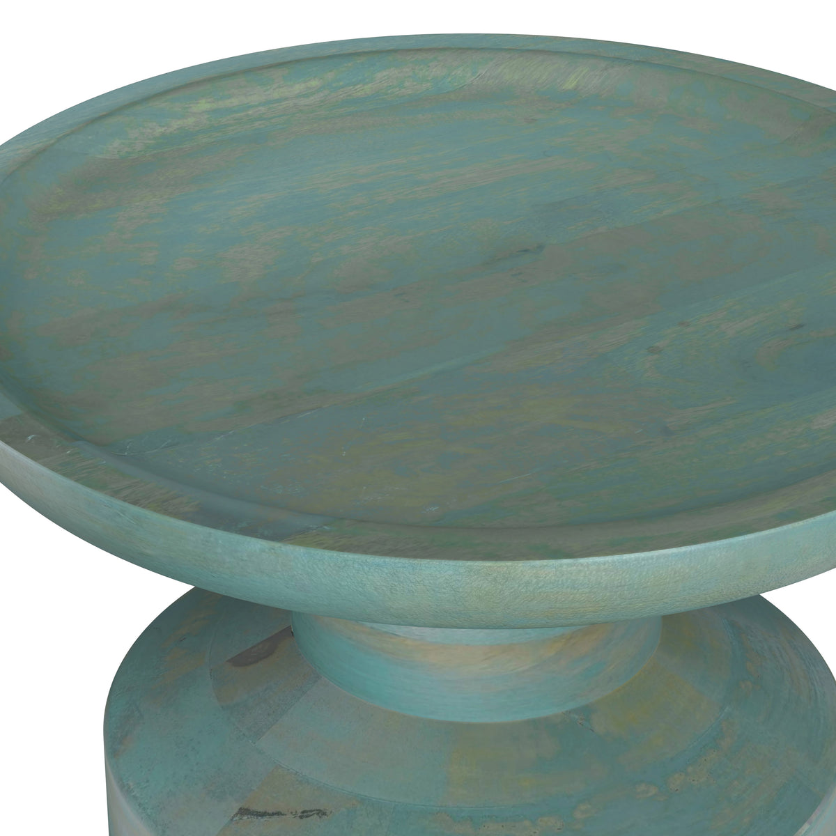 Teal Wash | Haynes Wooden Accent Table in Mango