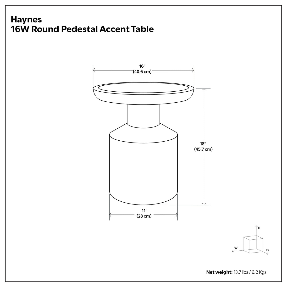 White Wash | Haynes Wooden Accent Table in Mango