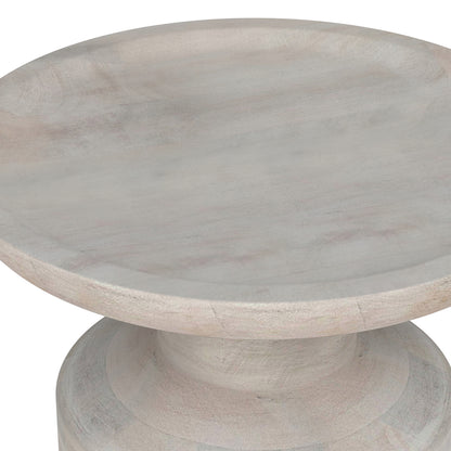 White Wash | Haynes Wooden Accent Table in Mango