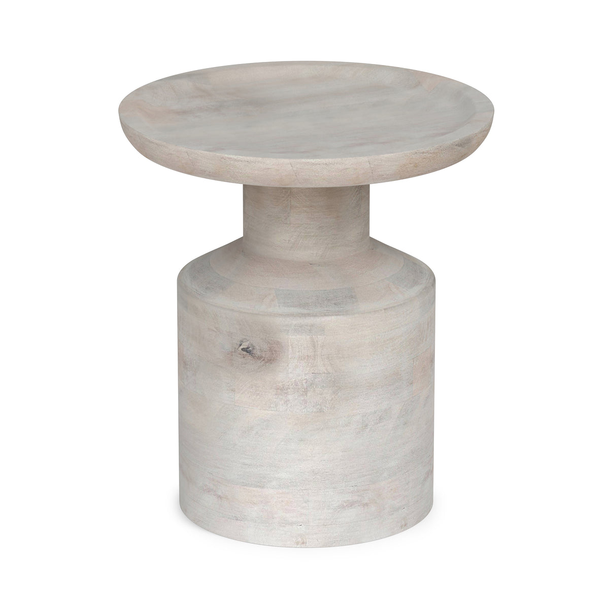 White Wash | Haynes Wooden Accent Table in Mango