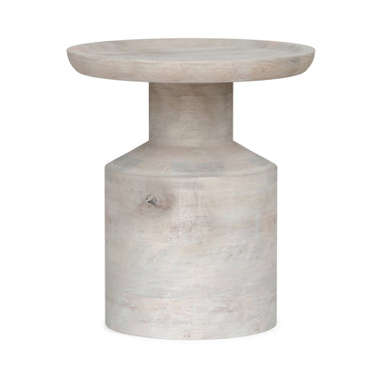White Wash | Haynes Wooden Accent Table in Mango
