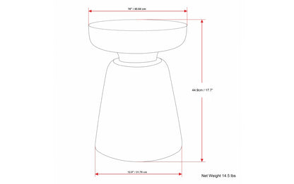 Distressed White Wash | Robbie Accent Table