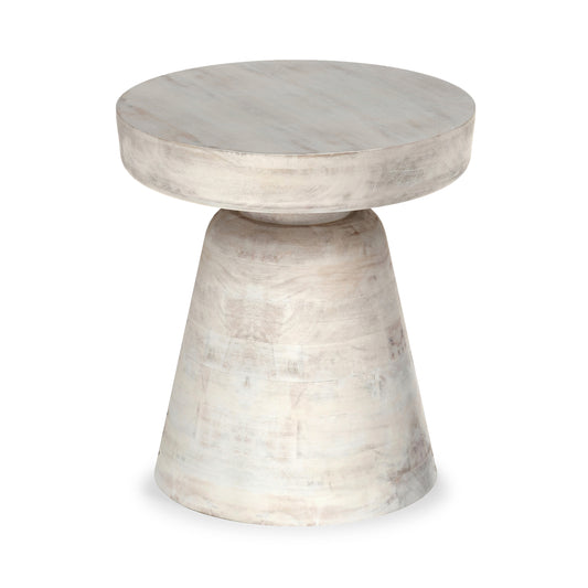 Distressed White Wash | Robbie Accent Table in Mango