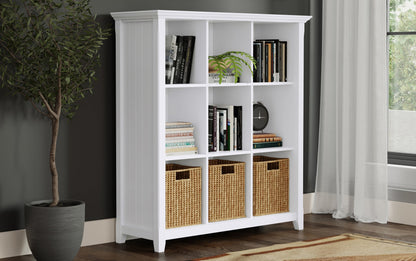 White | Acadian 9 Cube Bookcase