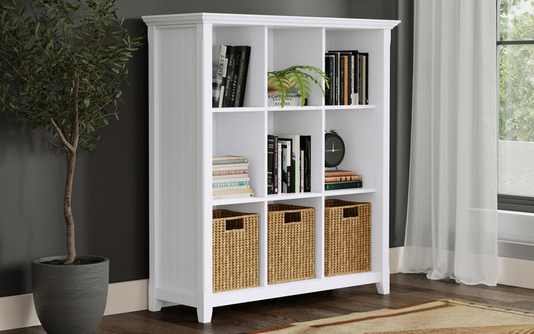 White | Acadian 9 Cube Bookcase