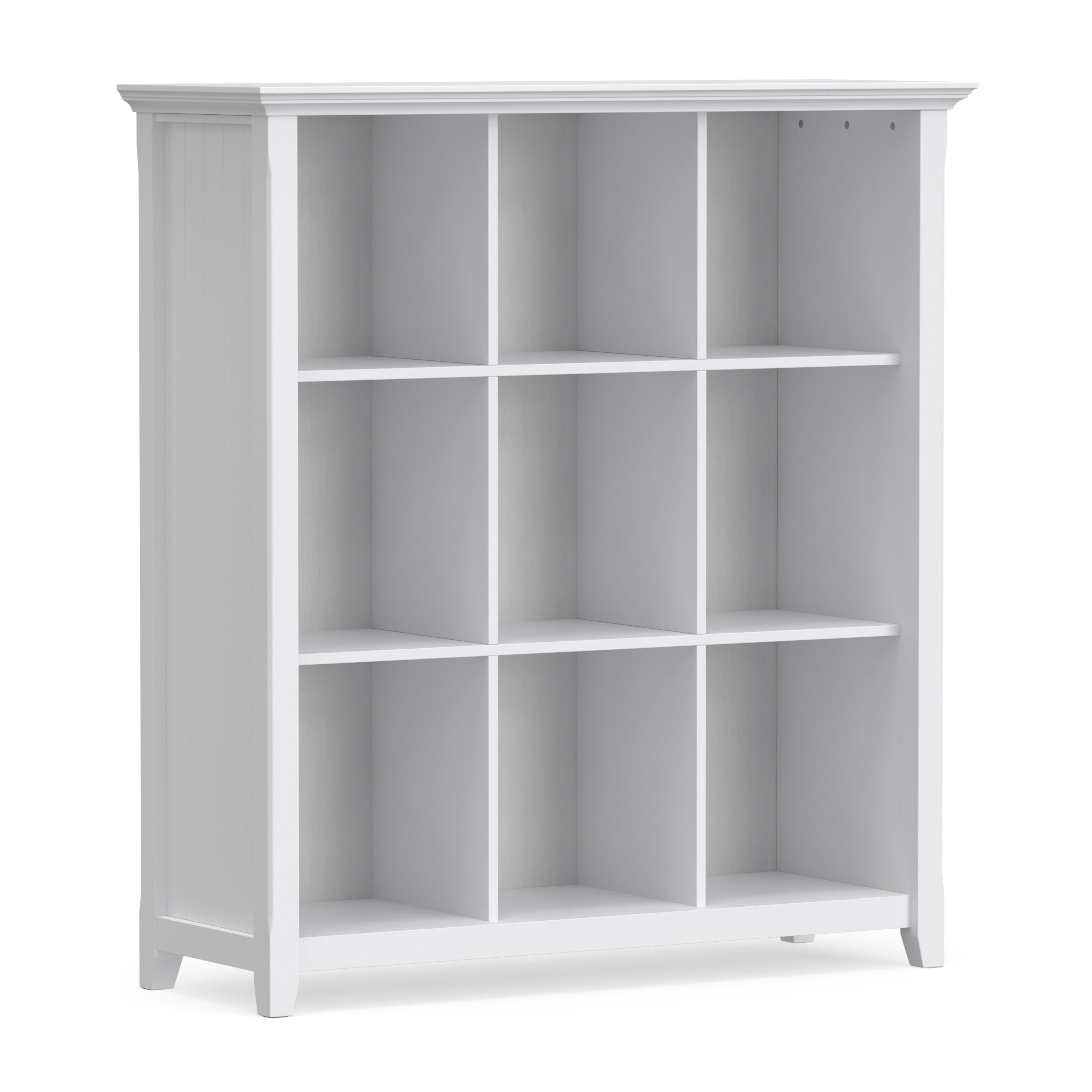 Solid Wood Cube Bookcase | Acadian 9 Cube Storage Unit – Simpli Home