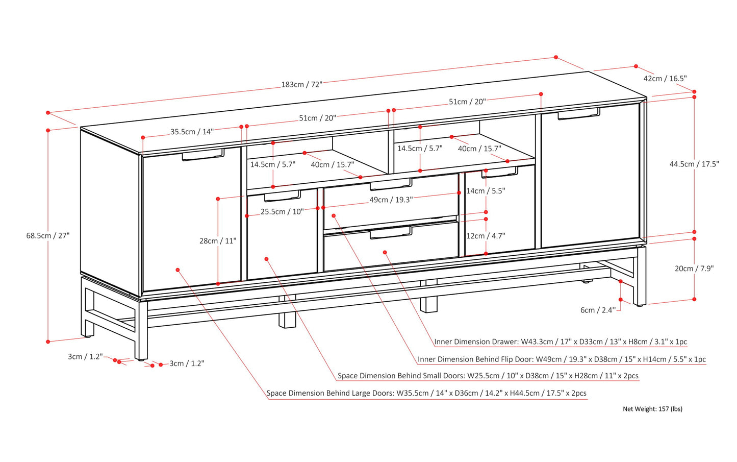 Banting 72 inch TV Stand