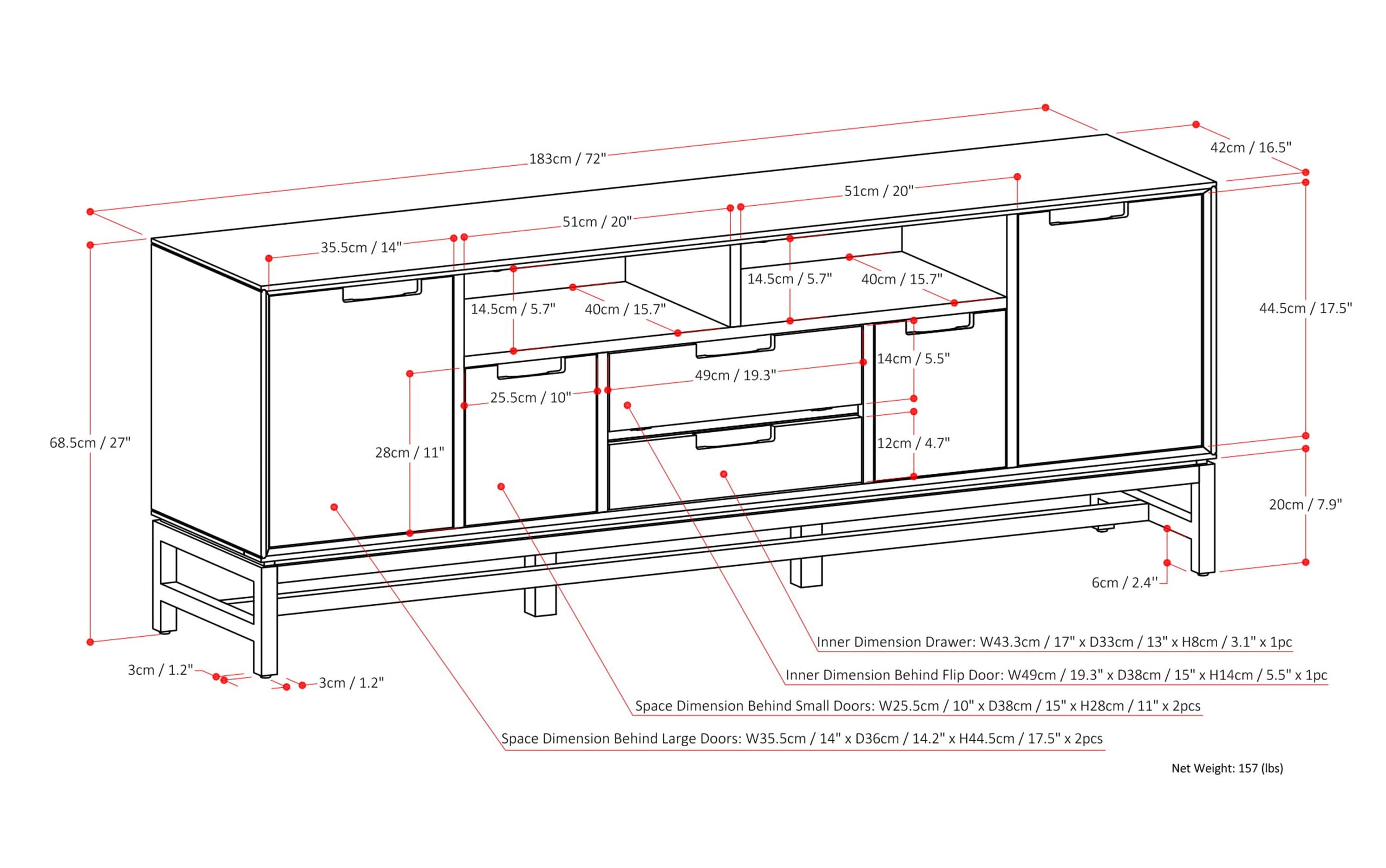 Banting 72 inch TV Stand