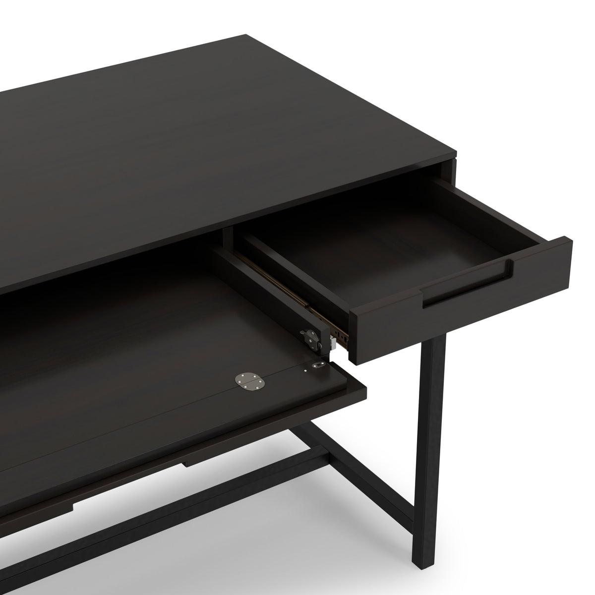Hickory Brown Solid Wood - Rubberwood | Banting Mid Century Desk