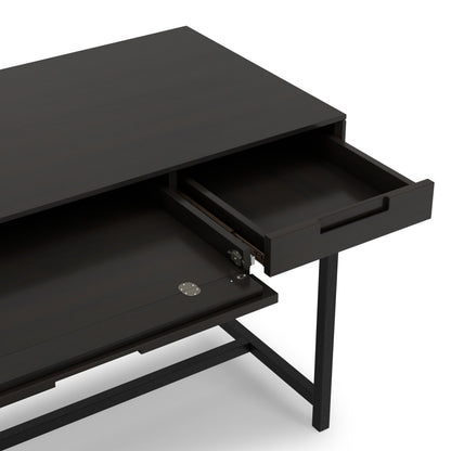 Hickory Brown Solid Wood - Rubberwood | Banting Mid Century Desk