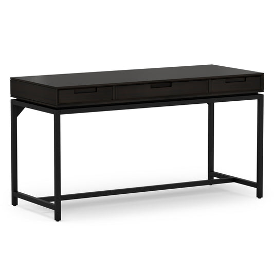 Hickory Brown Solid Wood - Rubberwood | Banting Mid Century Desk
