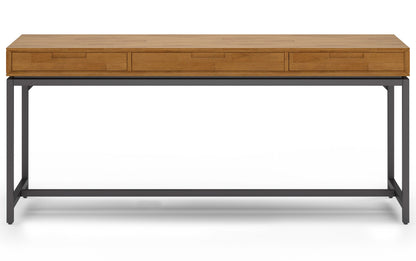 Medium Saddle Brown Rubberwood | Banting Mid Century Wide Desk