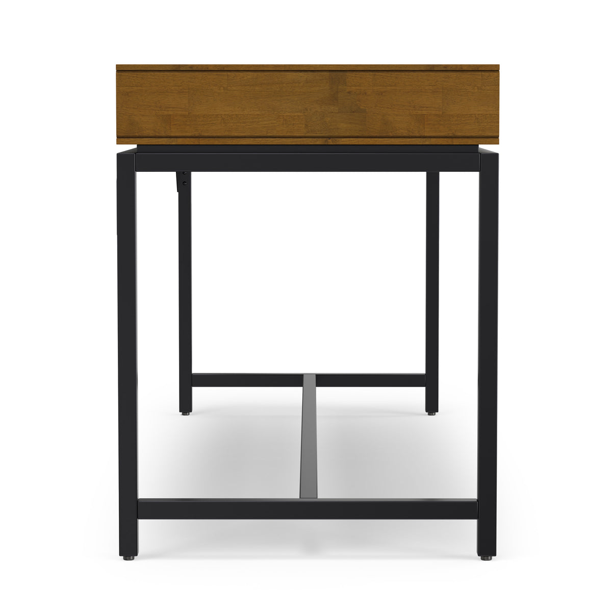 Medium Saddle Brown Rubberwood | Banting Mid Century Wide Desk in Rubberwood