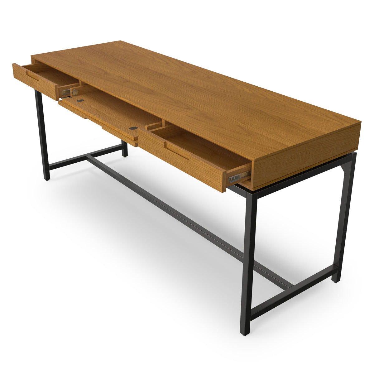 Oak Oak | Banting Mid Century Wide Desk in Oak
