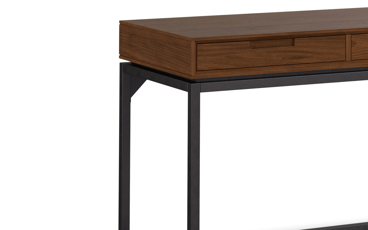 Walnut Solid Wood - Walnut Veneer | Banting Mid Century Wide Desk