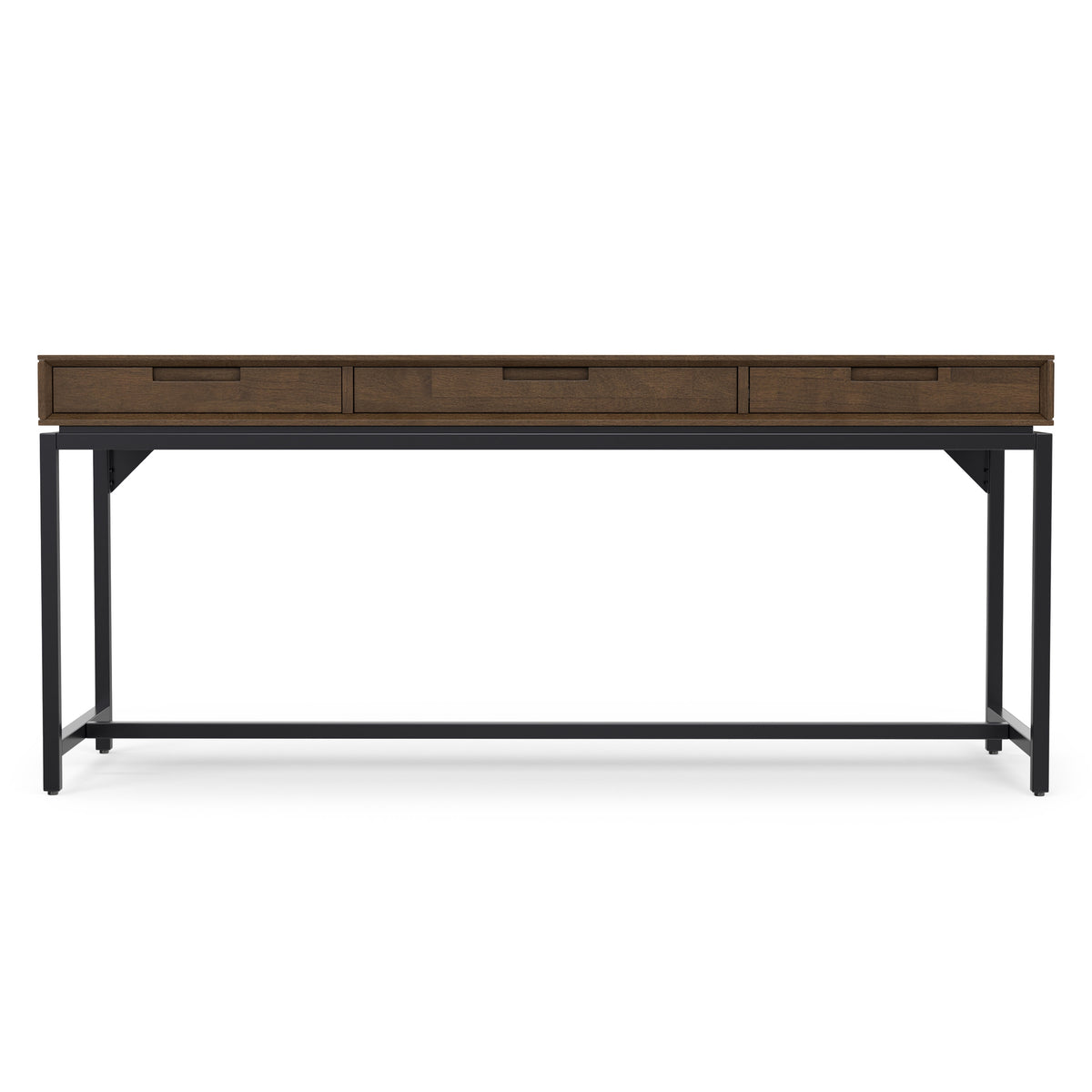 Deep Walnut Brown Rubberwood | Banting Mid Century Wide Desk in Rubberwood