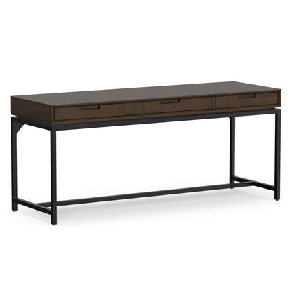 Deep Walnut Brown Rubberwood | Banting Mid Century Wide Desk in Rubberwood