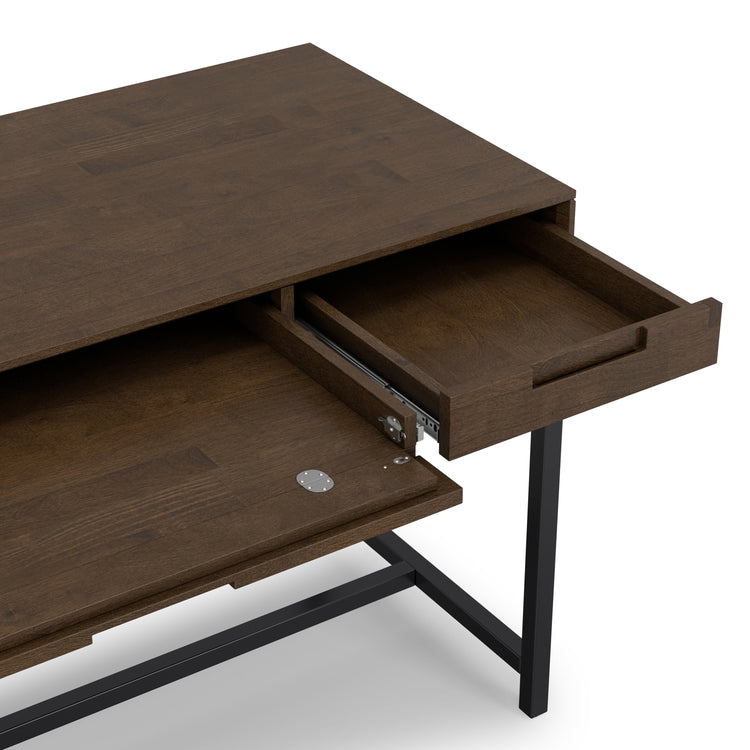Walnut Brown Solid Wood - Rubberwood | Banting Mid Century Desk